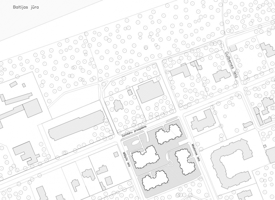 Daudzdzīvokļu ēku komplekss Jūrmalā 